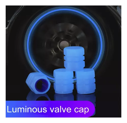 Tapa Valvula De Caucho Gusanillo Decorativos Neon